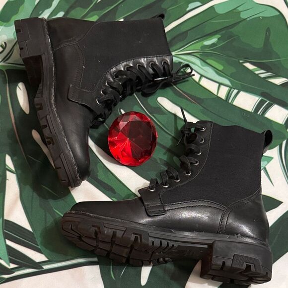 Rag & Bone Black Lace-Up Boots main image 12